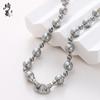 Collar de Perlas Simple Versátil Color Verano Productos Genuinos de Alta Calidad Perla Gris de Alto Grado Más Hebilla de Cerdo con Forma de 8 Cadena Collar