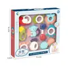 Exportación transfronteriza del sudeste asiático Traje de caja de regalo de sonajero para mano de bebé Juguetes para bebé recién nacido Pegamento para dientes Sonajero Regalo