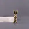 Sr. de Latão Sólido. Coelho de Mesa Criativo Retrô Pet de Chá Zodíaco Decoração de Casa Brinquedo de Chá Coelho