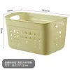 Cesta de Armazenamento Oca de Plástico Cesta para Miudezas Roupas Sujas Caixa de Armazenamento para Lanches de Mesa Cesta de Armazenamento Retangular Cesta de Cozinha