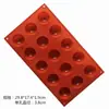 Suministro Directo de Fábrica molde semicírculo de silicona 6 Piezas 8 piezas 15 piezas 24 piezas Molde para pastel esférico de 6 piezas