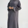 Vestido de manga larga, color liso, manga ancha, talla grande 2025Loriya LR938