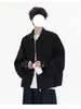 Chaqueta Detroit Retro Americana con Solapa para Hombre Tendencia de Otoño Marca Holgada Casual Versátil Silueta Chaqueta Corta de Trabajo