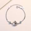 El recuerdo del amor en el corazón de la niña tiembla con 100 idiomas Te amo pulsera de proyección en forma de corazón pulsera