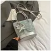 Bolso Cubo de Diseño Exclusivo en Mezclilla Incrustado con Diamantes para Mujer Bolso de Mano 2025 Nueva Moda Versátil Bolso de Hombro Cruzado Tendencia