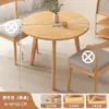 Mesa redonda pequeña color madera maciza mesa de comedor hogar apartamento pequeño mesa simple para comer catering comercial balcón conjunto de mesa y silla de negociación