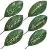 Hojas de Magnolia, Hojas para Arreglos Florales Artificiales, Accesorios de Hojas de Cartón para Tarjetas de Boda Transfronterizas, Flores de Tela con Adhesivo