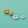 Prata Esterlina S925 Banhada a Ouro Contas Espaçadoras de Cobre Cravejadas com Diamantes Pulseira de Corda Trançada Feita à Mão Colar Contas Acessórios DIY