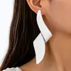 Pendientes Europeos y Americanos Transfronterizos Más Vendidos Pendientes Grandes Retorcidos con Pintura Brillante Estilo Ins Japonés y Coreano Moda Simple Pendientes Distintivos para Mujer