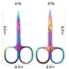 Tijeras Personalizadas de Acero Inoxidable para Recortar Cejas para Uso Doméstico, Tijeras Redondas para Recortar Vello Nasal, Tijeras de Belleza Específicas para Maquillaje, Tijeras Multifuncionales Afiladas