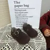 Zapatos de Algodón Birkenstock para Niños 2025 Invierno Nuevos Estilo Coreano Zapatos de Felpa para Niñas Zapatos Cálidos de Gorro para Niños
