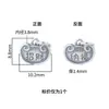 Colgante Sólido de Plata de Ley S925 Atrae Riqueza Lingote Amuleto de Buena Suerte Cuerda Trenzada Hecha a Mano DIY Accesorios de Joyería de Plata con Cuentas