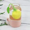 Colador de té de limón y fresa bolsa de té de silicona juego de té creador de té de silicona creativo herramienta de filtro de té regalo