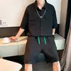 Conjunto de Camiseta de Verano de Moda para Hombre Marca Trendy para Hombre Casual Deportivo Manga Corta Pantalones Cortos Conjunto de Dos Piezas con un Atuendo Atractivo