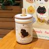Termo Lindo Xiao Mao para Beber Agua, Sencillo, con Sentido de Alta Gama, Exquisito, Portátil, Vaso Pequeño de Acero Inoxidable para Niñas