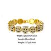 Collar de estilo moderno para hombres y mujeres con cadena cubana con cara sonriente, joyería de aleación de diamantes con personalidad, estilo nicho, popular en Europa y Estados Unidos