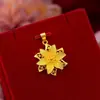 Colgante Popular de Flor de Bauhinia Chapado en Oro de Gran Venta para Mujer, Nuevo Estilo Chino Flor Grande Imitación Oro Arena Vietnamita Antigua Joyería al por Mayor