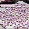 Pacote inteiro atacado 360 unhas jóias de diamante pó de luar fundo pontiagudo diamante cristal decoração de unhas atacado coração torto longo ângulo reto