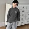 Meninos e Meninas Gola Alta Manga Longa Roupa Infantil 24 Outono e Inverno Novo Camiseta Infantil de Veludo para Usar por Baixo Camiseta Infantil Top Trbottomy Top
