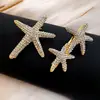 Grampo de Cabelo Estrela-do-Mar Exquisito Cravejado com Diamantes para Mulheres, Presilha de Cabelo Lateral de Luxo Leve, Acessório de Cabelo Estrela com Atmosfera Única