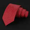Gravata Masculina Bordado Jacquard Gravata Vermelha Gravata Masculina de Alta Qualidade Amarrada à Mão Traje Formal Fabricante Personalizado Estoque Pronto Atacado