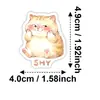 Compra Directa Transfronteriza de 50 Pegatinas Lindas de Gato Gordo de Dibujos Animados, Adorables Pegatinas de Gato Mascota para Botellas de Agua y Decoración de Equipaje, Pegatinas de PP Impermeables