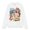 Camiseta de Manga Corta Impresa Estilo Hip-Hop Retro Americano Transfronterizo Sabrina Carpenter, Sudadera con Capucha de Manga Larga y Cuello Redondo de Peso Pesado