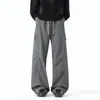 Pantalones impermeables forrados de polar para otoño e invierno, pantalones de trabajo rectos holgados de moda para hombre, pantalones casuales gruesos