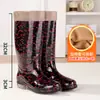 Sapatos Aquáticos, Galochas, Galochas de Cano Alto para Adultas, Botas Aquáticas, Forradas com Lã, Quentes, Modernas, Antiderrapantes, Sapatos de Trabalho Impermeáveis, Botas Longas com Algodão Adicional