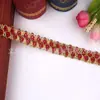 Atacado do Fabricante Lenço de Cortina Arte Ondulada Acessórios de Vestuário Étnico Acessórios Coloridos para Têxteis Domésticos Renda Dourada Triangular