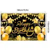 Telón de Fondo de Cumpleaños Nuevo Estilo Transfronterizo Poliéster Accesorios de Fiesta Decoración de Escena con Globos Banner de Cumpleaños Tapiz Colgante