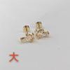 Aretes de Acero Inoxidable Oro de 18K Zircón Acero de Titanio Mini Piercings de Nariz de Rosca Piercing Anillos para Ombligo Joyería Transfronteriza Europea y Americana