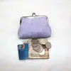 Fornecimento transfronteiriço bolsa carteira de moedas com fivela feminina bolsa clipe PU ponto estrela bolsa para cartão bancário boca envelope vermelho atacado