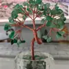 Enfeites de Árvore da Fortuna de Cristal Natural para Atrair Riqueza, Árvore de Citrino, Árvore da Vida, Base de Cornucópia de Vidro, Enfeites para Carro