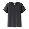 Verano nuevo manga corta algodón peinado urbano casual cuello redondo top color macarrón comercio exterior en stock entrega de una pieza