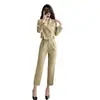 Conjunto de Terno Branco para Mulheres 2024 Primavera Novo Estilo Elegante e de Alta Qualidade Blazer Curto Estilo Chanel para Figuras Baixas Primavera e Outono