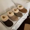 Botas de Nieve Henan Sangpo Puño de Gamuza Tira de Cuero Estilo Tejido Botines Cortos 20714