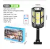 Luz de rua solar pequena com controle remoto para exterior transfronteiriça, luz de jardim à prova d'água, luz de emergência para parede de jardim, nova luz de indução rural