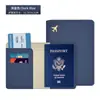 Bolsa de Passaporte para Atacado Transfronteiriço Couro PU Borda Oleada Proteção de Passaporte Capa de Documento Viagem Internacional América do Norte Porta-Passaporte Portátil