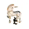 Broche de Unicornio Estilo Barroco Retro Europeo y Americano Color Esmalte Completo Diamante Animal Pin Hermoso Accesorio para Abrigo Broche