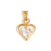 Colgante Individual Europeo y Americano Hueco Cruz Ojo Corazón Delfín Incrustado con Diamantes Acero de Titanio Chapado en Oro de 24 Quilates para Venta al por Mayor de Comercio Exterior