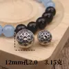 Prata Esterlina S925 Acessórios Escovados Pulseira de Corda Artesanal DIY Contas Espaçadoras para Joias Pulseira de Contas Redondas