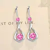 Nuevos pendientes largos de imitación de plata S925 con temperamento, gota de agua preciosa, pendientes de temperamento para mujer, pendientes, joyería para orejas, fabricantes, venta al por mayor