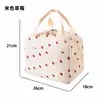 Bolsa Térmica de Pana, Lonchera Portátil de Gran Capacidad, Bolsa de Almuerzo de Papel de Aluminio, Bolsa de Almuerzo Térmica para Estudiantes Trabajadores