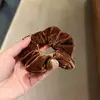 Accesorios para el Cabello para Mujer 2026 Versión Coreana Scrunchie de Terciopelo Retro Moda Simple Lazo para Cola de Caballo Baja Moño Cuerda para el Cabello