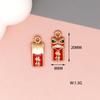 Colgante de oro asiático de estilo chino, accesorios de joyería DIY, colgante de pulsera roja, aleación con goteo de aceite, moda nacional de Año Nuevo