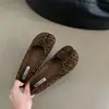 Zapatos Planos de Suela Lisa para Mujer 2024 Nuevos Retro de Suela Blanda Zapatos de Pezuña de Cerdo Zapatos de Punta Dividida Nicho Zapatos Plegados de Abuela Mocasines