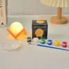 Lámpara de Luna de Vinilo para el Festival de Mediados de Otoño, Lámpara de Planeta, Lámpara de Atmósfera para Mesita de Noche, Lámpara de Luna Decorativa, Luz Nocturna Táctil, Directo de Fábrica