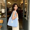 Bolsa Colete Xadrez Fresca e Simples Estilo Coreano, Leve e de Grande Capacidade, Adequada para Estudantes Indo para as Aulas e para o Trabalho, Bolsa de Mão Portátil para Mulheres