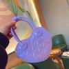 2025 Principios de Primavera Nueva Bolsa de Gelatina de PVC Amor Bolso Diamante Un Hombro Cruzado Bolso de Mujer Dulce Bolso Pequeño